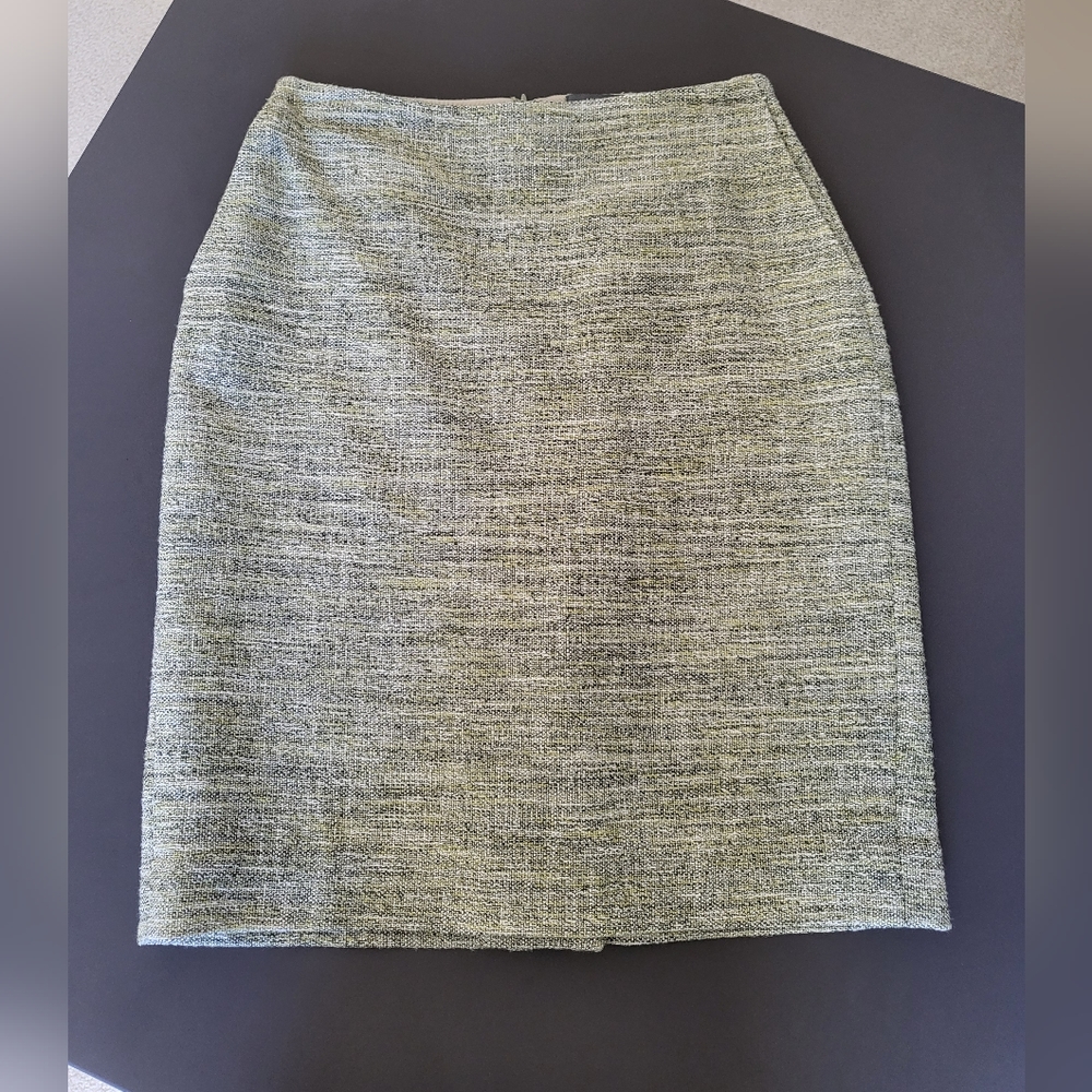 Ann Taylor Fine Italian Fabric Pencil Skirt Green 0